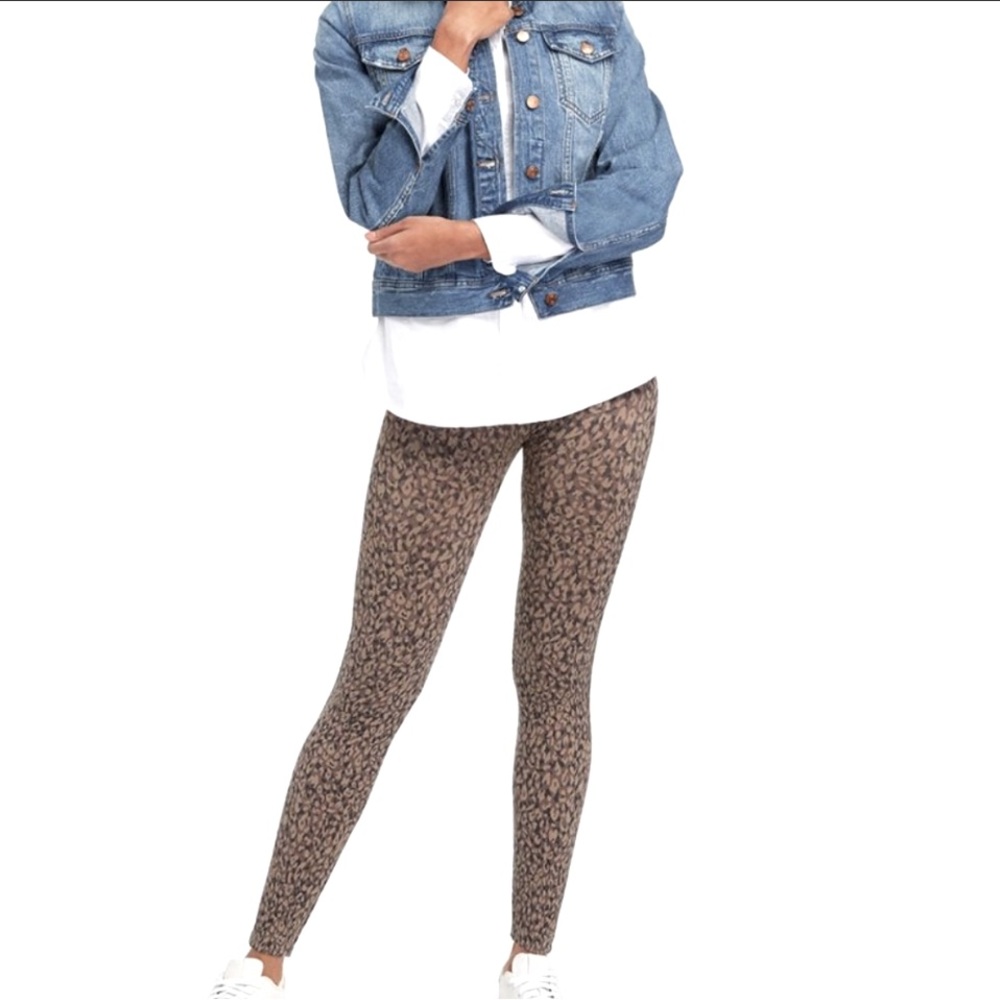 SPANX brown leopard print leggings